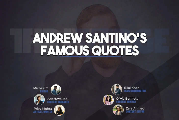 Andrew Santino sharing famous quotes on comedy and life from his stand-up and podcast Whiskey Ginger