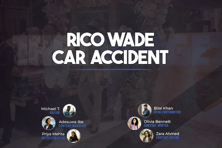 Rico Wade car accident scene: Damaged vehicle on Atlanta street, highlighting the impact on Southern hip-hop pioneer and Organized Noize co-founder.