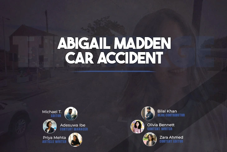 Image of a car wreck on a road, representing the tragic Abigail Madden car accident that claimed the life of a promising young student.