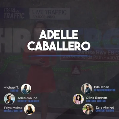 Adelle Caballero delivering traffic updates on NBC 4 New York's "Today in New York" morning show.