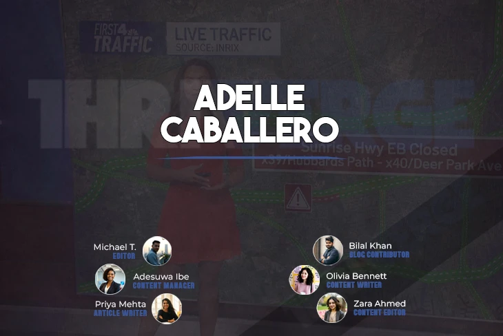 Adelle Caballero delivering traffic updates on NBC 4 New York's "Today in New York" morning show.