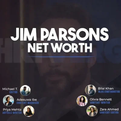 Jim Parsons smiling, showcasing his $160 million net worth from his successful acting career.