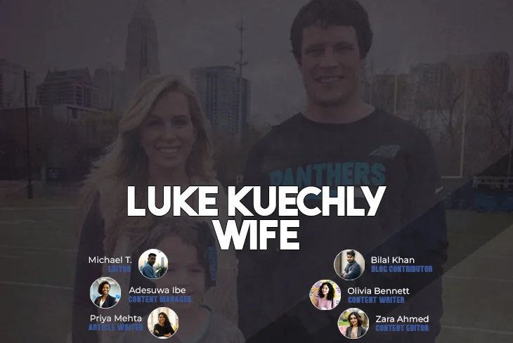 Luke Kuechly Wife Shannon Reilly at a public event, showcasing their strong partnership.