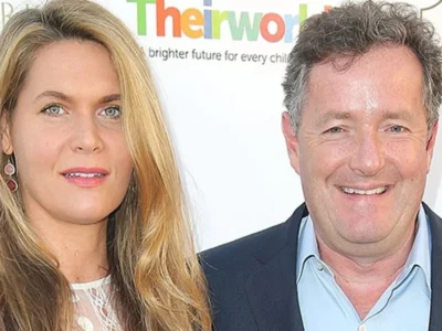 Marion Shalloe and Piers Morgan at a charity event, posing together in formal attire for a public appearance.
