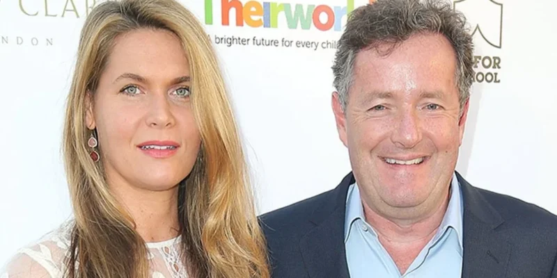 Marion Shalloe and Piers Morgan at a charity event, posing together in formal attire for a public appearance.