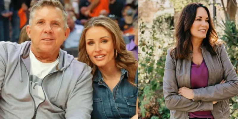 Beth Shuey with Sean Payton and solo photo showing her $2 million net worth success after divorce and entrepreneurial ventures