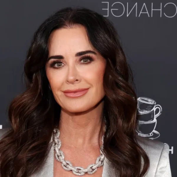 Kyle Richards at glamorous red carpet event showcasing her signature style and confidence as Real Housewives of Beverly Hills star