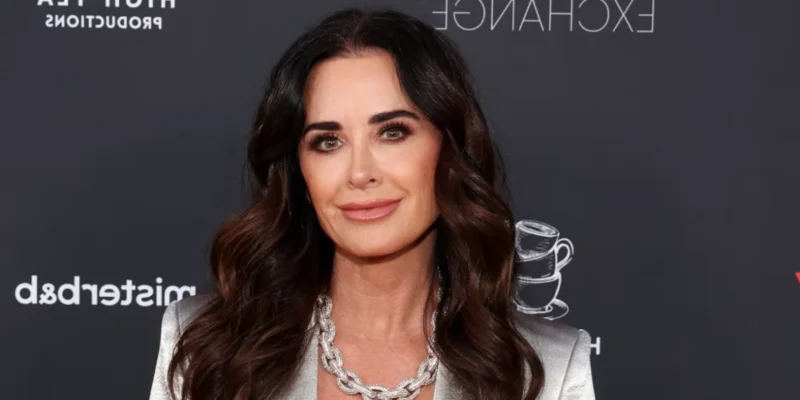Kyle Richards at glamorous red carpet event showcasing her signature style and confidence as Real Housewives of Beverly Hills star