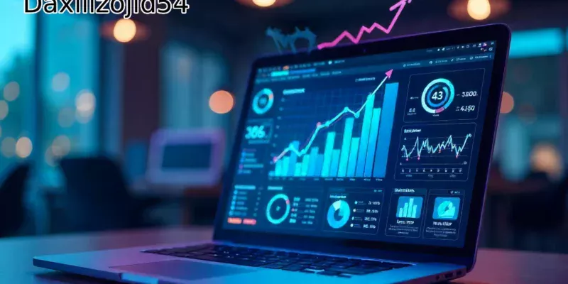 Daxillzojid54 digital transformation concept with agile methodology charts and modern business technology setup