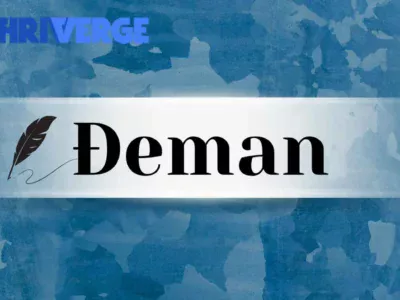 Đeman artist name featured image with blue watercolor background and feather symbol representing cultural identity